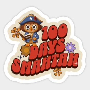 100 Days Smahtah - Patriot Owl Edition Sticker